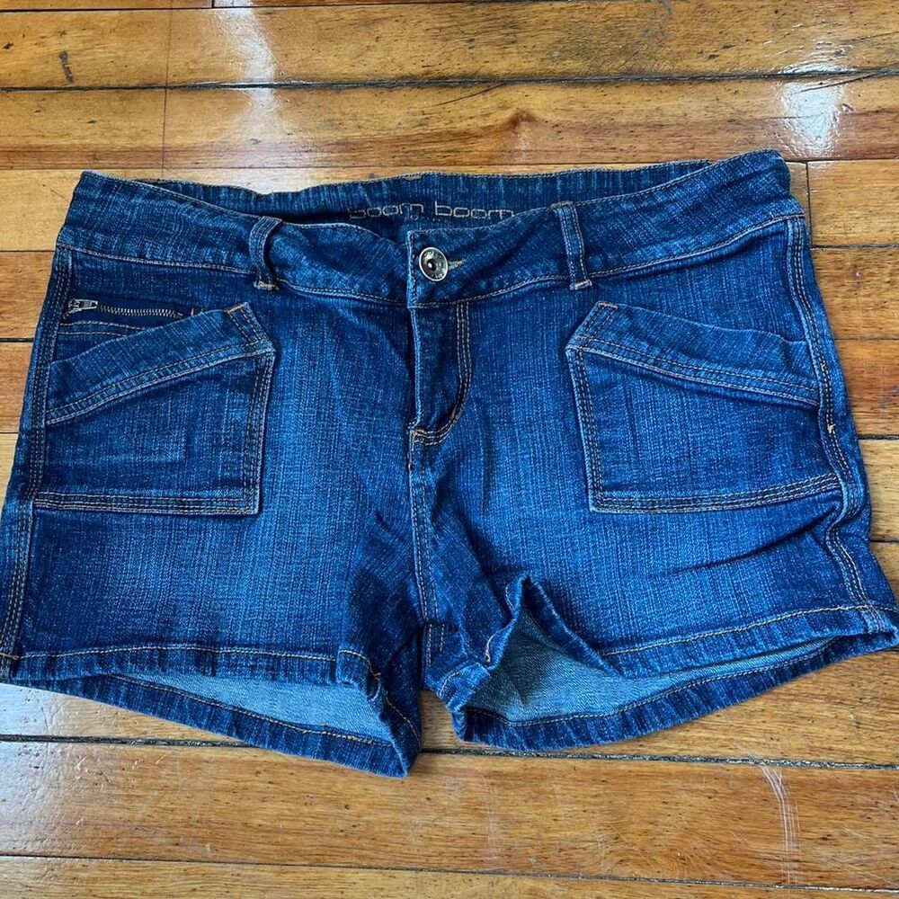 Boom Boom Jean Shorts Women's 13 XL Blue and Navy Y2K